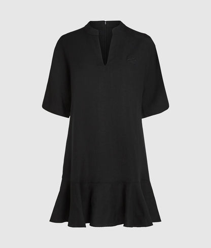 Karl Lagerfeld Linen Blend Shift Dress Black