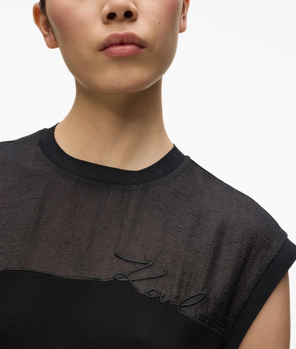 Karl Lagerfeld Signature T-Shirt Dress Black