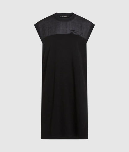 Karl Lagerfeld Signature T-Shirt Dress Black