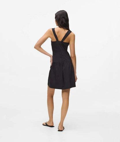 Karl Lagerfeld Tie Detail Mini Dress Black