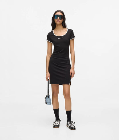 Karl Lagerfeld Short-Sleeved Fitted Dress Black