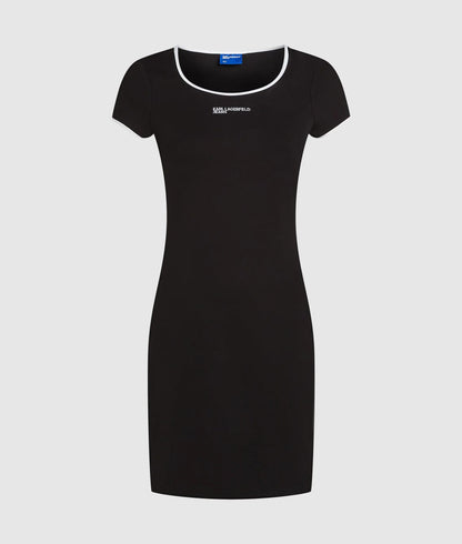 Karl Lagerfeld Short-Sleeved Fitted Dress Black