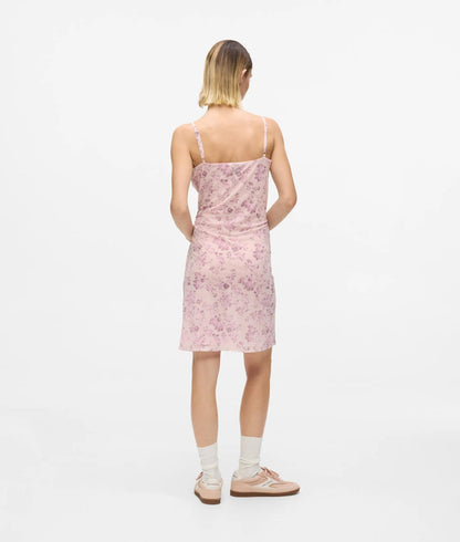 Karl Lagerfeld Floral Mesh Slip Dress Floral All Over Print Pink