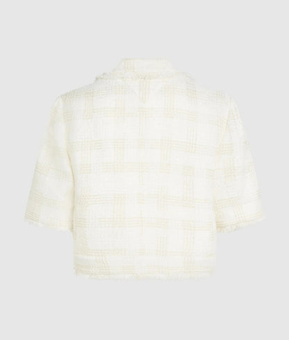 Karl Lagerfeld Short-Sleeved Bouclé Blazer Pristine