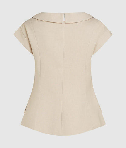 Karl Lagerfeld Cap-Sleeved Blazer Safari