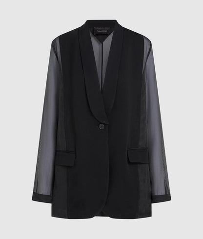 Karl Lagerfeld Organza Blazer Black