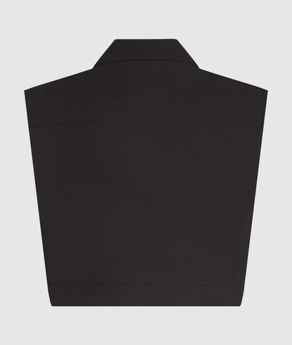 Karl Lagerfeld Cropped Gilet Black