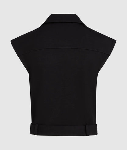 Karl Lagerfeld Jersey Biker Sweatshirt Black