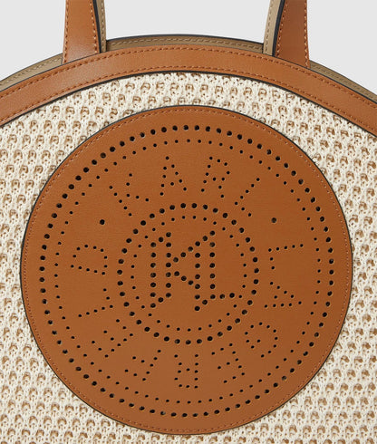 KarlLagerfeld Kcircle Small Mesh Tote Bag Natural-Tan