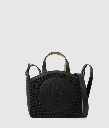 KarlLagerfeld Kcircle Small Mesh Tote Bag Black