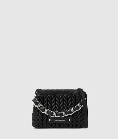 KarlLagerfeld Kweave Chain Crossbody Bag Black-Nickel