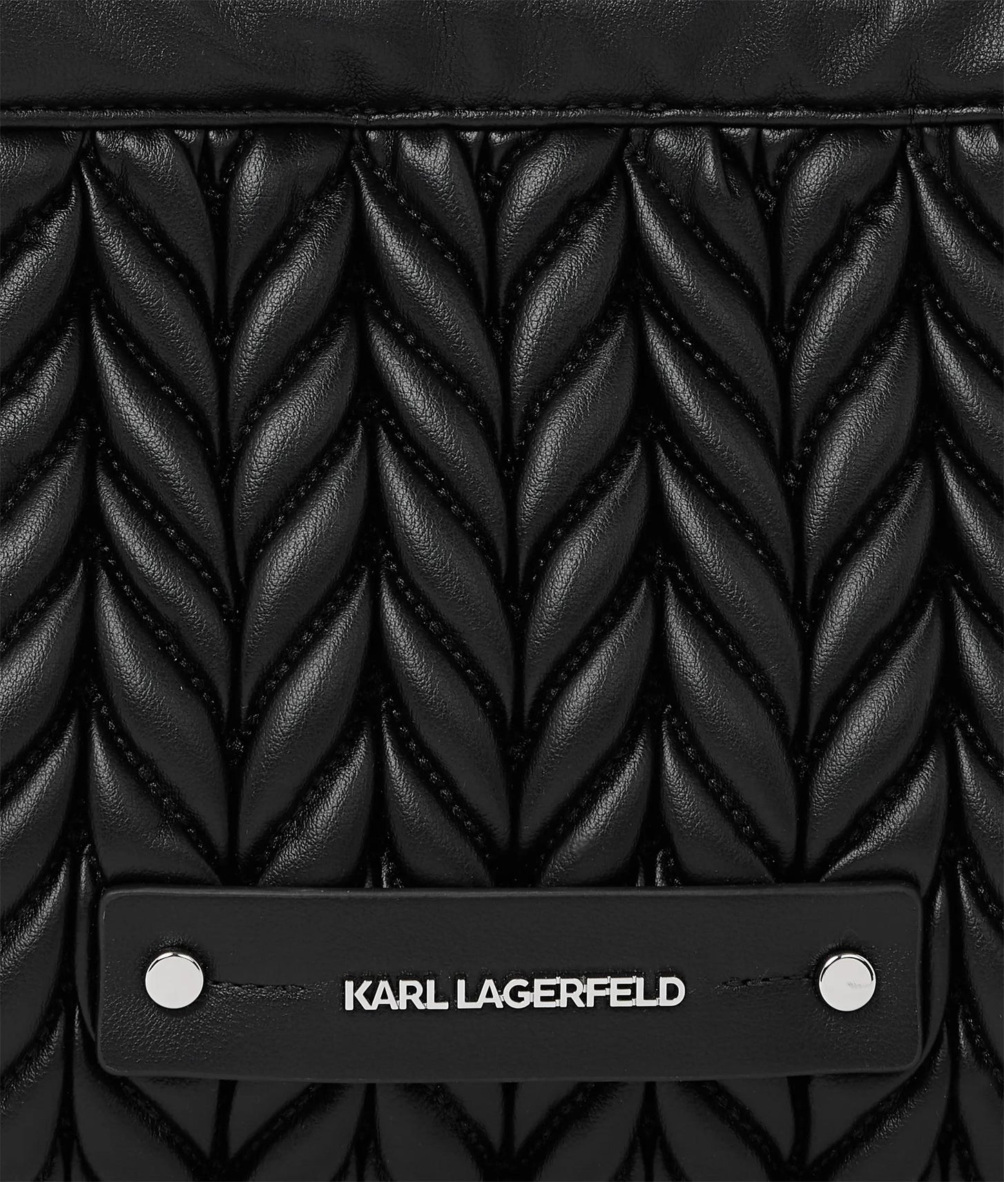 KarlLagerfeld Kweave Chain Crossbody Bag Black-Nickel