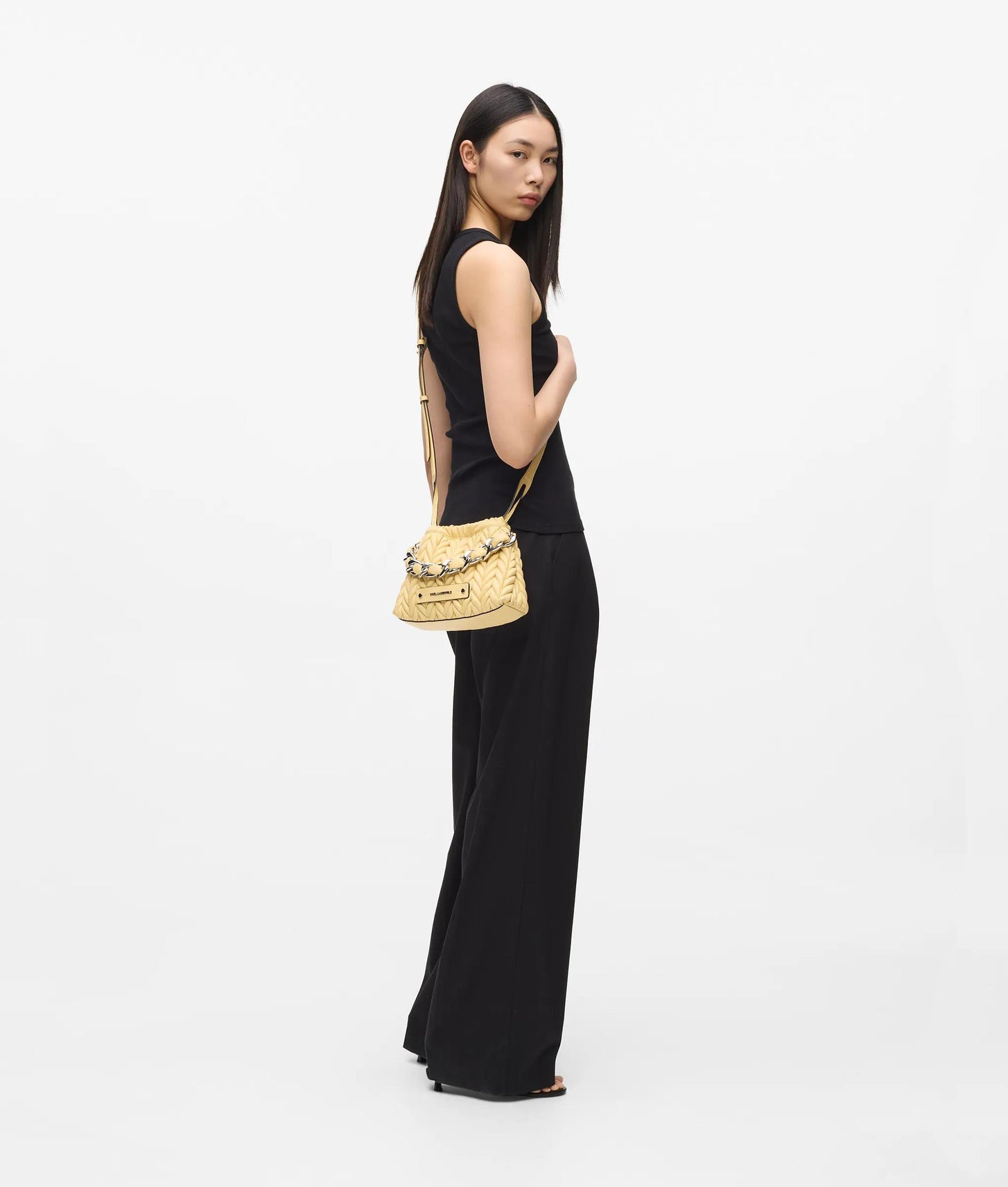 KarlLagerfeld Kweave Chain Crossbody Bag Sunlight