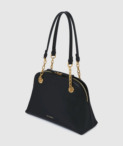KarlLagerfeld Kautograph Medium Bowling Bag Black/Gold