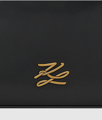 KarlLagerfeld Kautograph Small Bowling Bag Black/Gold