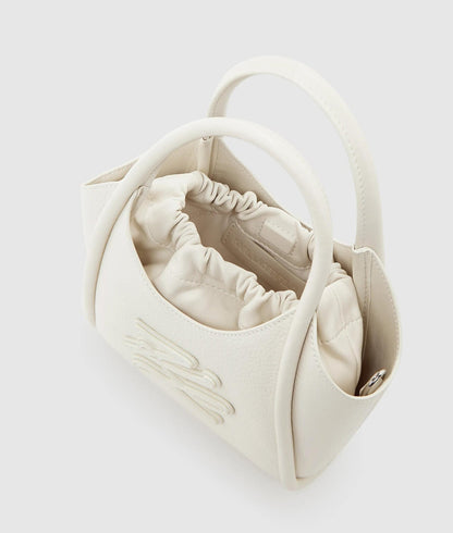 KarlLagerfeld Kautograph Patch Mini Tote Bag Off White