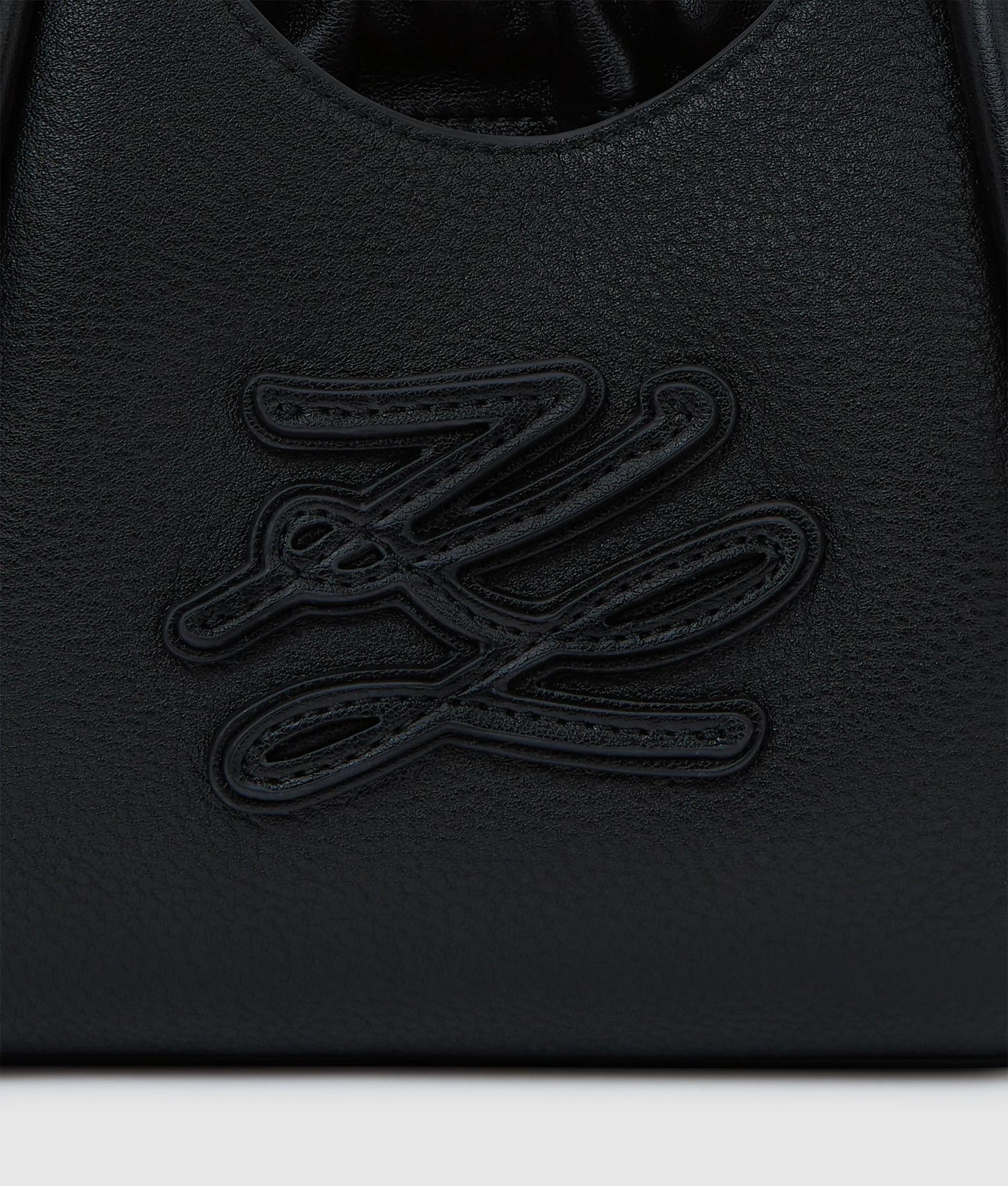 KarlLagerfeld Kautograph Patch Mini Tote Bag Black-Nickel
