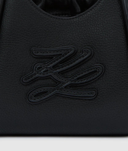 KarlLagerfeld Kautograph Patch Mini Tote Bag Black-Nickel