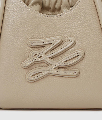 KarlLagerfeld Kautograph Patch Mini Tote Bag Safari