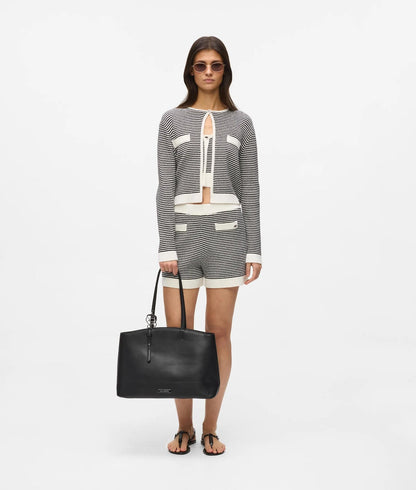 KarlLagerfeld Ikon Smooth Large Tote Bag Black