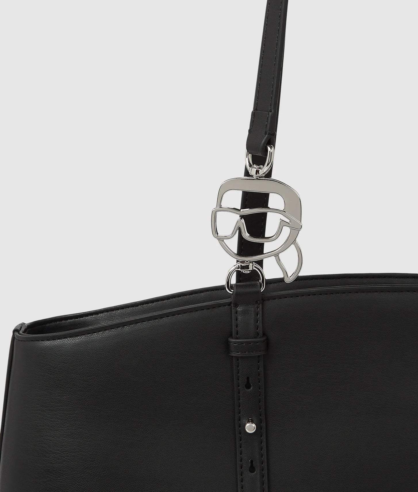 KarlLagerfeld Ikon Smooth Large Tote Bag Black