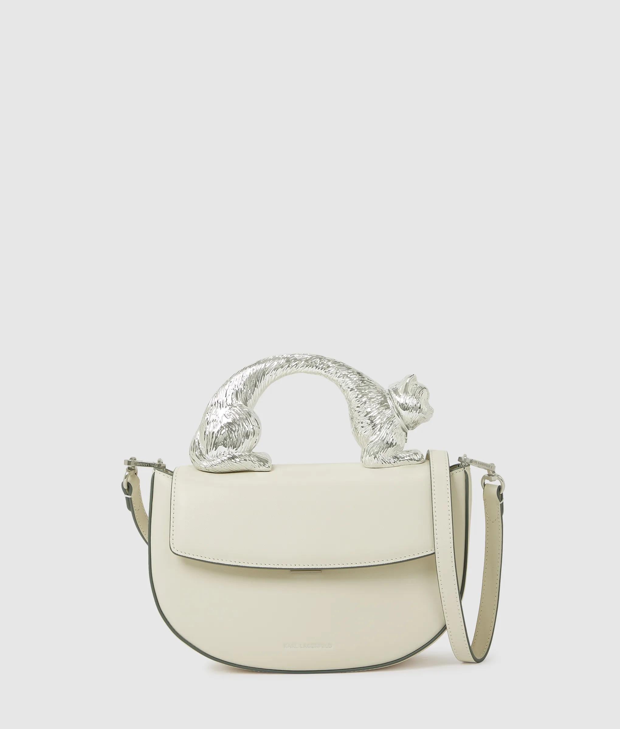 KarlLagerfeld Choupette Top Handle Bag Off White
