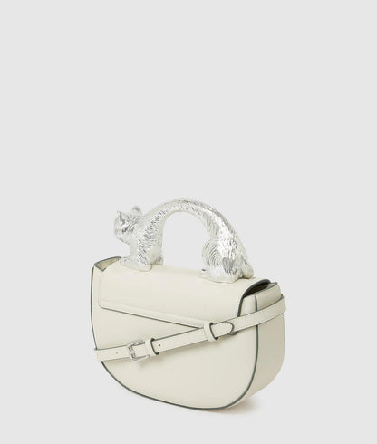 KarlLagerfeld Choupette Top Handle Bag Off White
