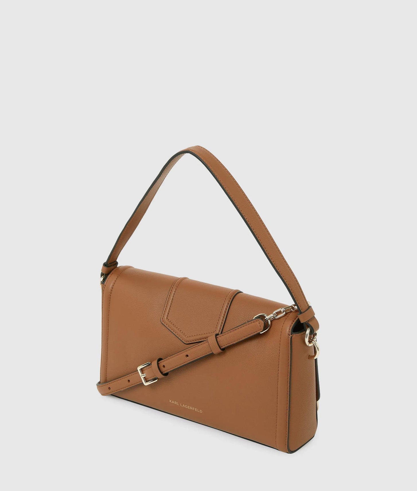 KarlLagerfeld Knova Medium Crossbody Bag Dark Tan