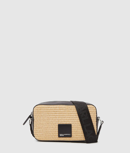 KarlLagerfeld Woven Camera Bag Natural