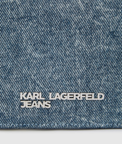 KarlLagerfeld Denim Chain Camera Bag Washed Medium Blue