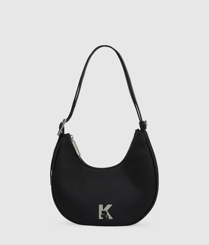 KarlLagerfeld Twin Strap Moon Bag Black
