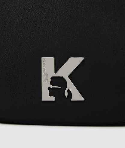 KarlLagerfeld Twin Strap Moon Bag Black