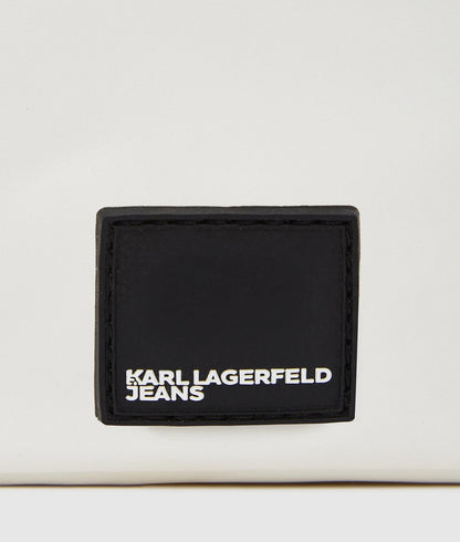 KarlLagerfeld Nylon Lace-Up Camera Bag White