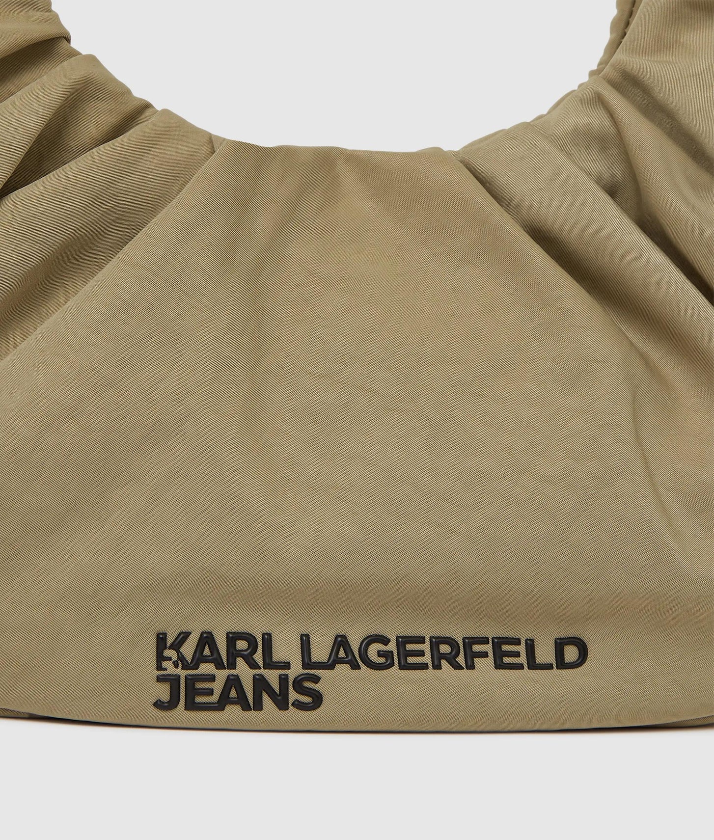 KarlLagerfeld Gathered Hobo Bag Travertine