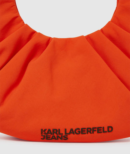 KarlLagerfeld Gathered Hobo Bag Grenadine