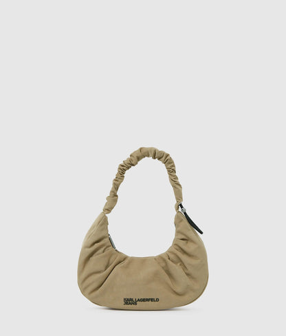 KarlLagerfeld Gathered Small Hobo Bag Travertine