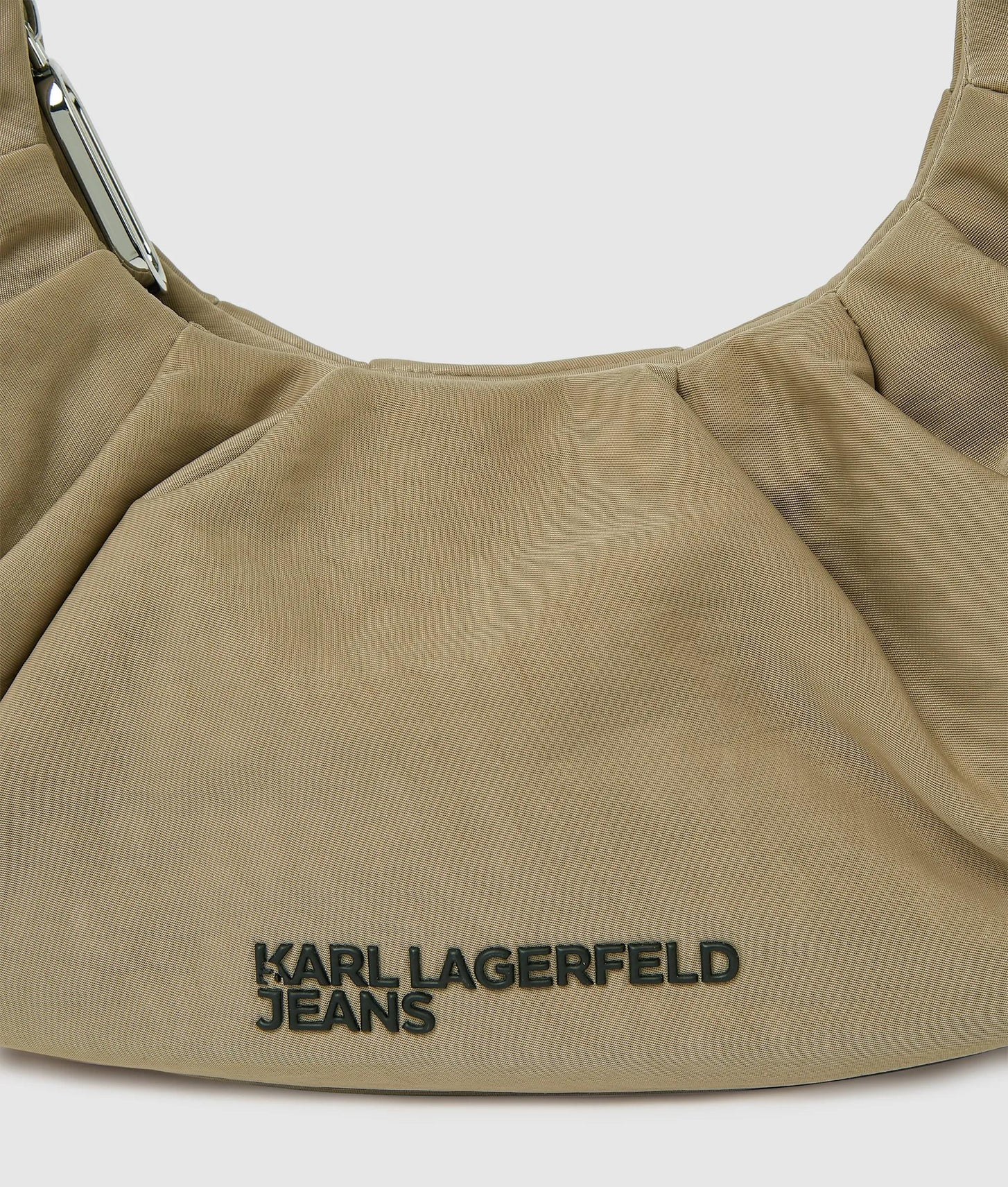 KarlLagerfeld Gathered Small Hobo Bag Travertine