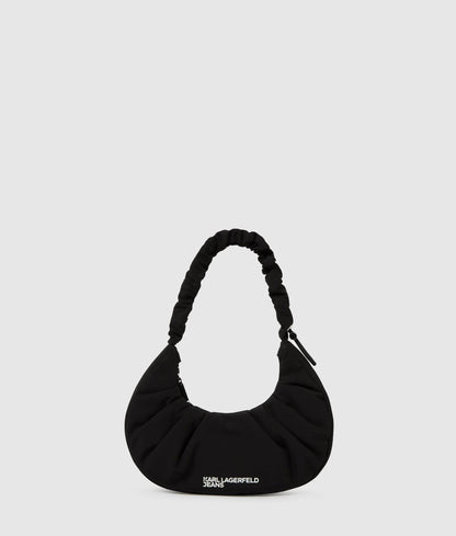 KarlLagerfeld Gathered Small Hobo Bag Black