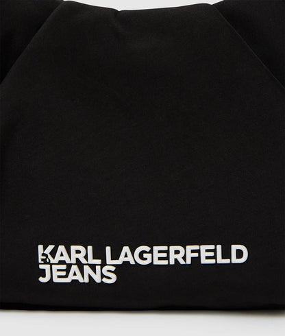 KarlLagerfeld Gathered Small Hobo Bag Black