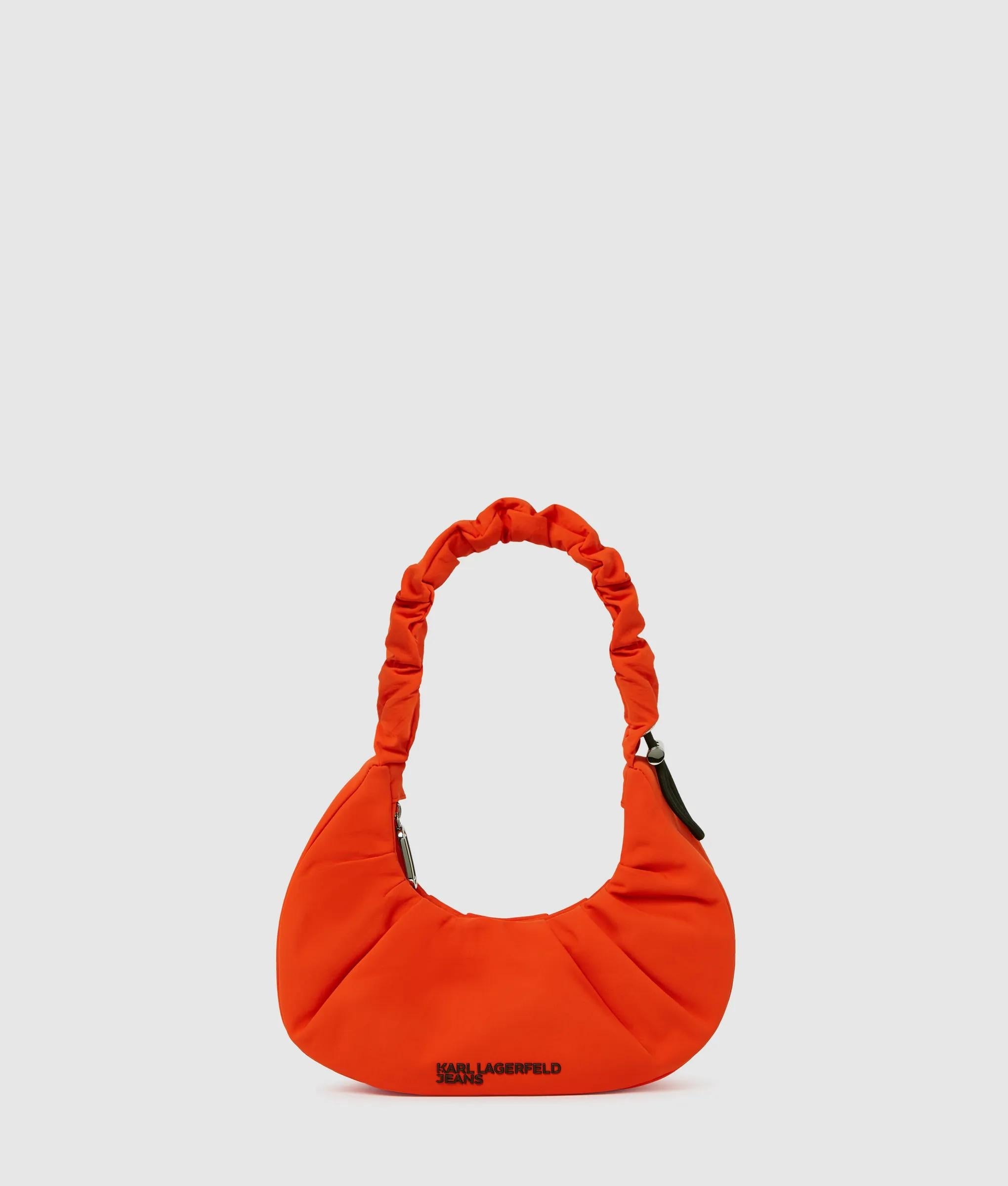 KarlLagerfeld Gathered Small Hobo Bag Grenadine