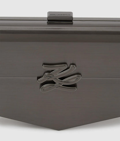 KarlLagerfeld Kl Studio Autograph Clutch Bag Silver