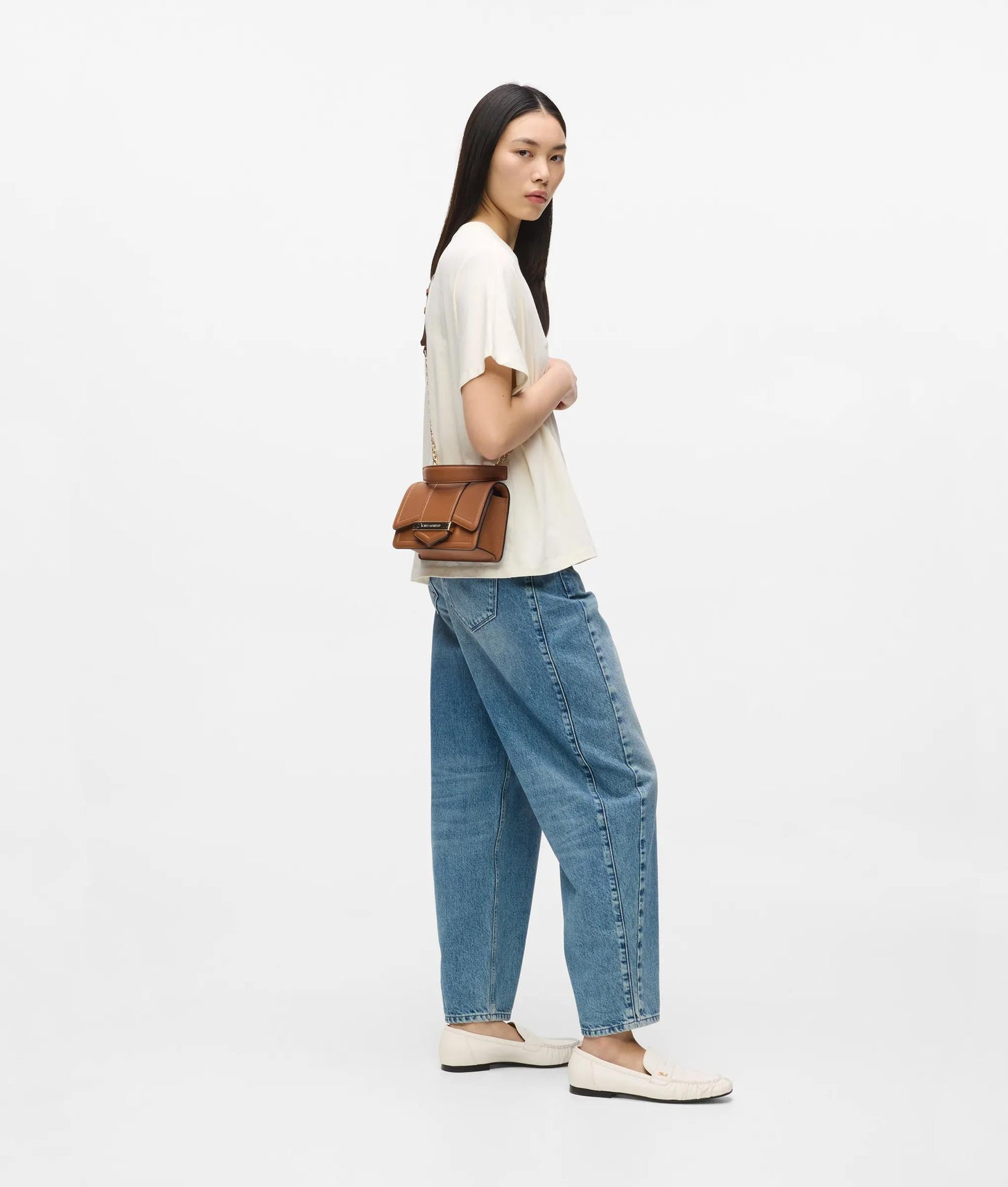 KarlLagerfeld Knova Small Crossbody Bag Dark Tan