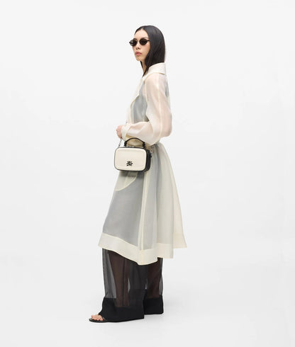 KarlLagerfeld Kautograph Color-Block Square Bag Black/White