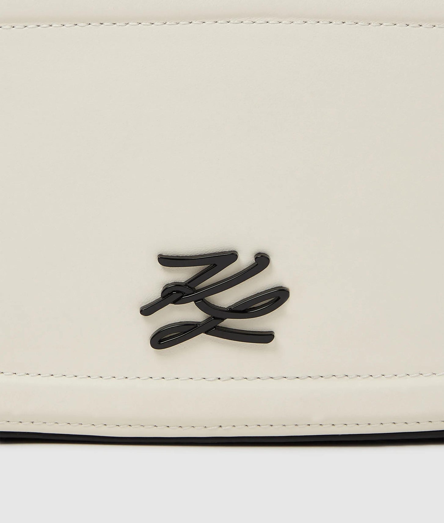 KarlLagerfeld Kautograph Color-Block Square Bag Black/White