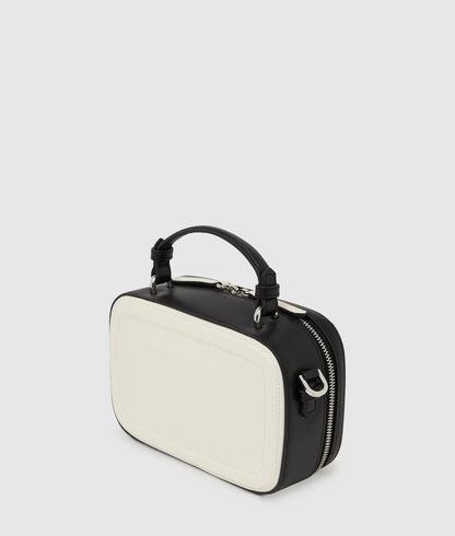 KarlLagerfeld Kautograph Color-Block Square Bag Black/White