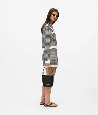 KarlLagerfeld Ikon Smooth Bucket Bag Black
