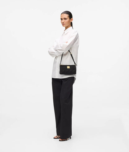 KarlLagerfeld Kl X Amber Valletta Kuilt Canvas Shoulder Bag Black