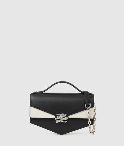 KarlLagerfeld Kl Studio Autograph Monochrome Crossbody Bag Black/White