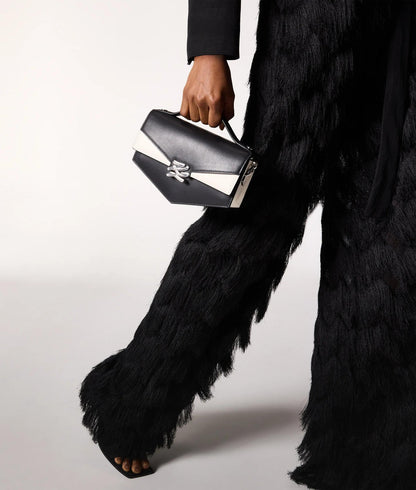 KarlLagerfeld Kl Studio Autograph Monochrome Crossbody Bag Black/White