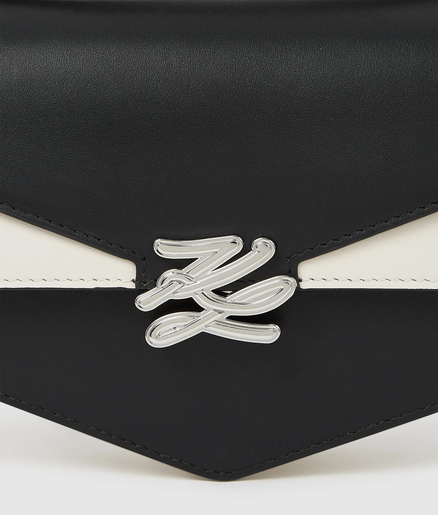 KarlLagerfeld Kl Studio Autograph Monochrome Crossbody Bag Black/White
